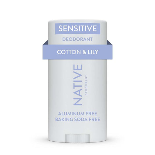 Native Sensitive Deodorant - Cotton & Lily - No Baking Soda - 2.65 oz