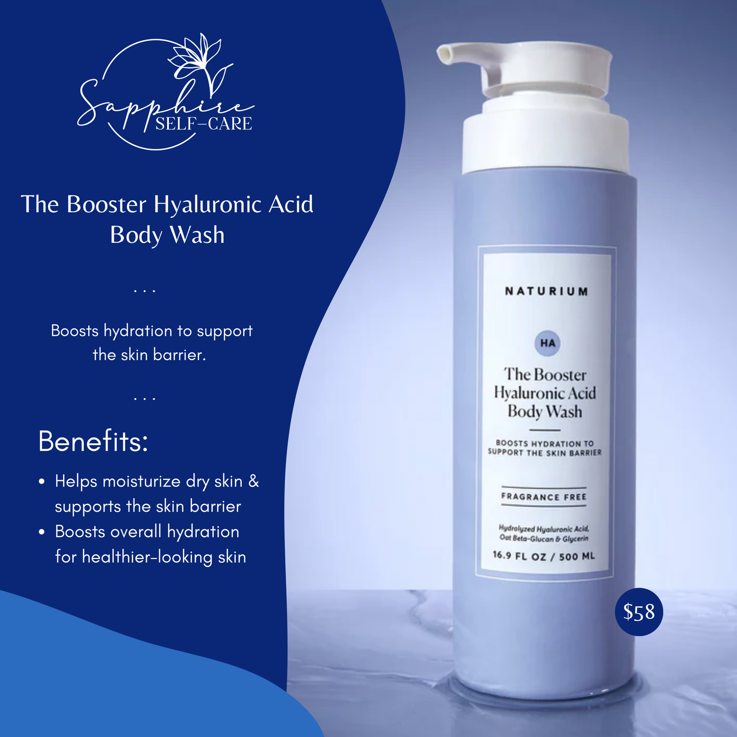 Naturium The Booster Hyaluronic Acid Body Wash - 16.9 fl oz