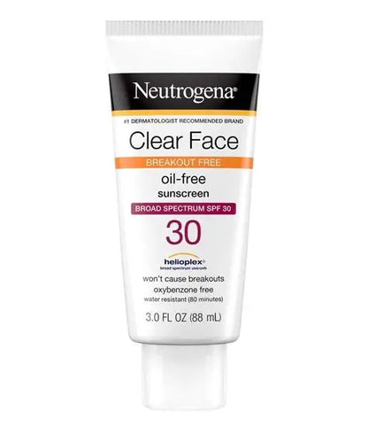 Neutrogena Clear Face Breakout Free Oil-Free SPF 30 - 3 fl.oz