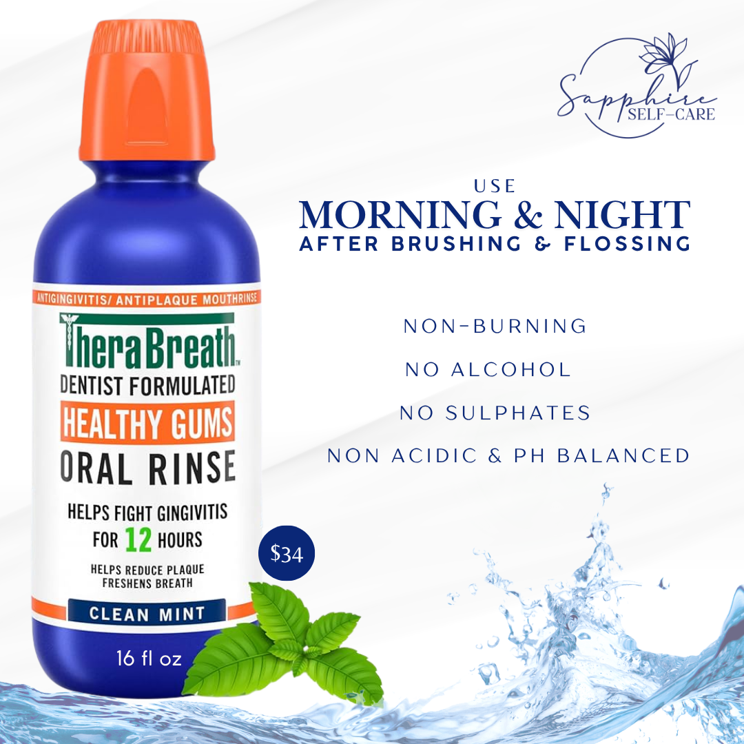 TheraBreath Anticavity Fluoride Mouthwash - Clean Mint - 16 fl oz