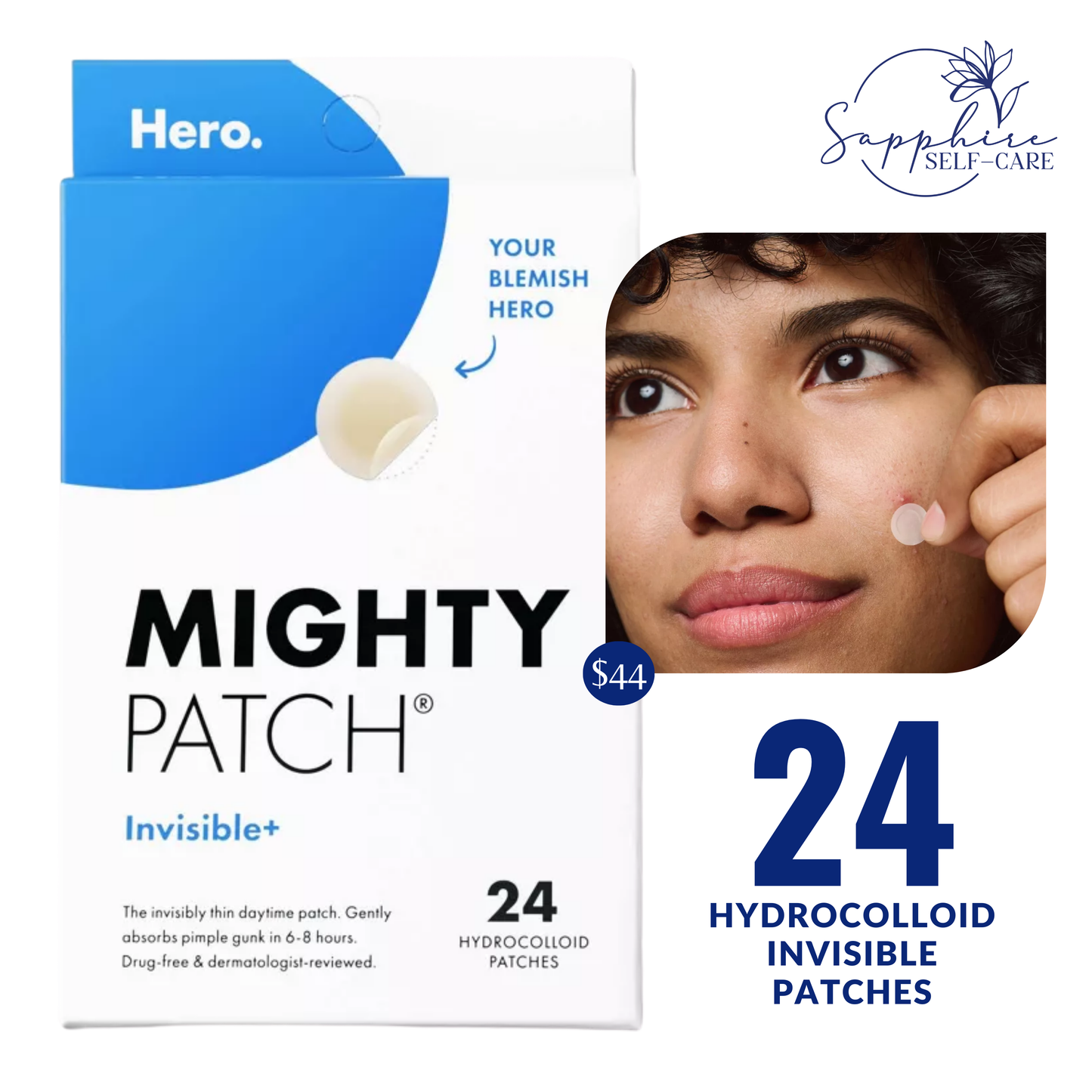 Hero Cosmetics Mighty Patch Invisible + Acne Pimple Patches - 24ct
