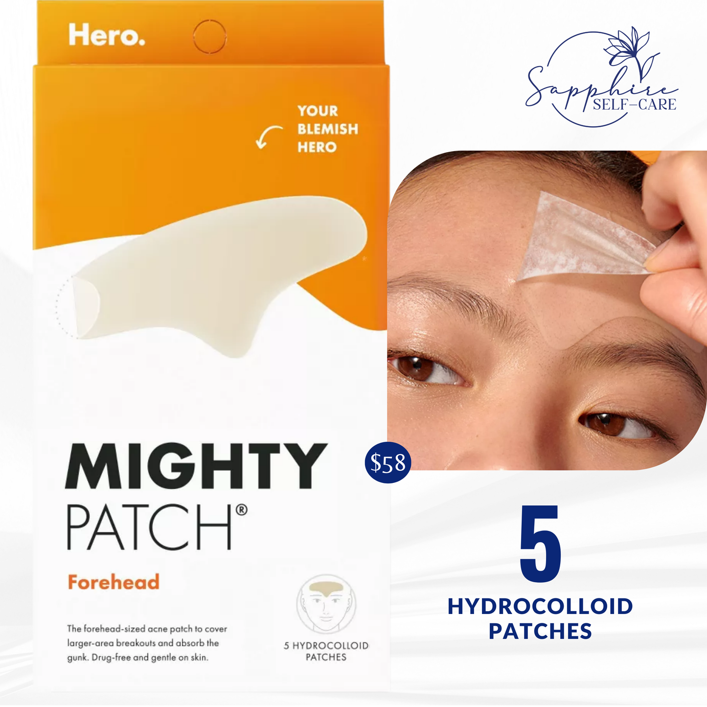 Hero Mighty Patch Forehead - 5ct