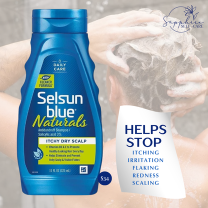 Selsun Blue Naturals Itchy Dry Scalp Dandruff Shampoo 11oz