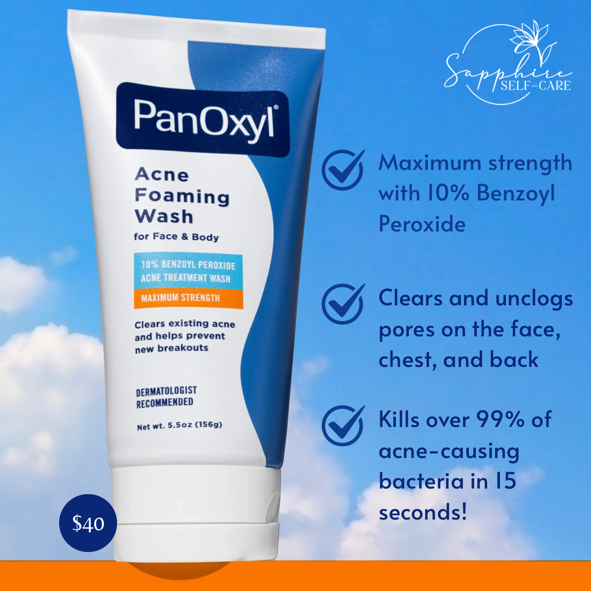 PanOxyl 10% Acne Foaming Wash 5.5 FL OZ