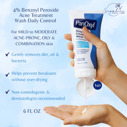 Panoxyl 4% Creamy Facial Treatment Wash - 6 oz