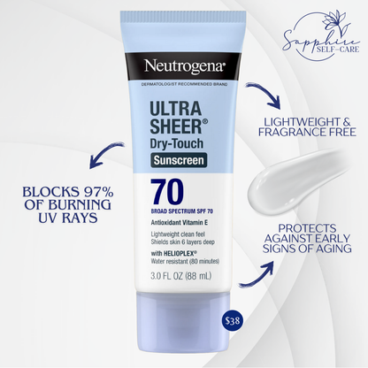 Neutrogena Ultra Sheer Sunscreen Lotion SPF 70 3 FL OZ