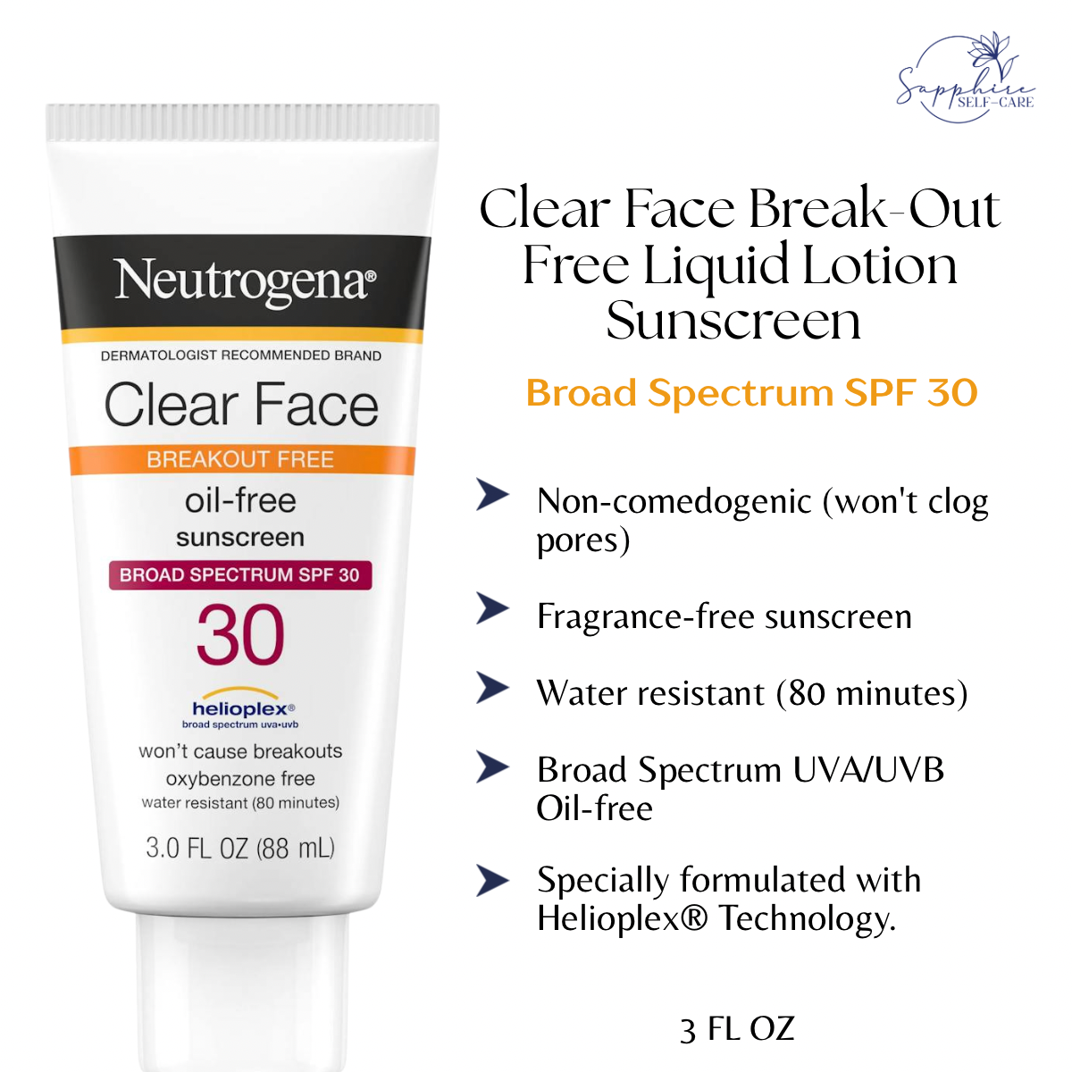 Neutrogena Clear Face Breakout Free Oil-Free SPF 30 - 3 fl.oz