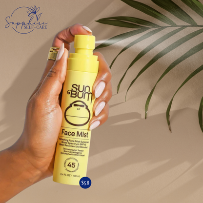 Sun Bum Face Mist Refreshing Face Mist Sunscreen Broad Spectrum SPF 45 - 3.4 fl oz