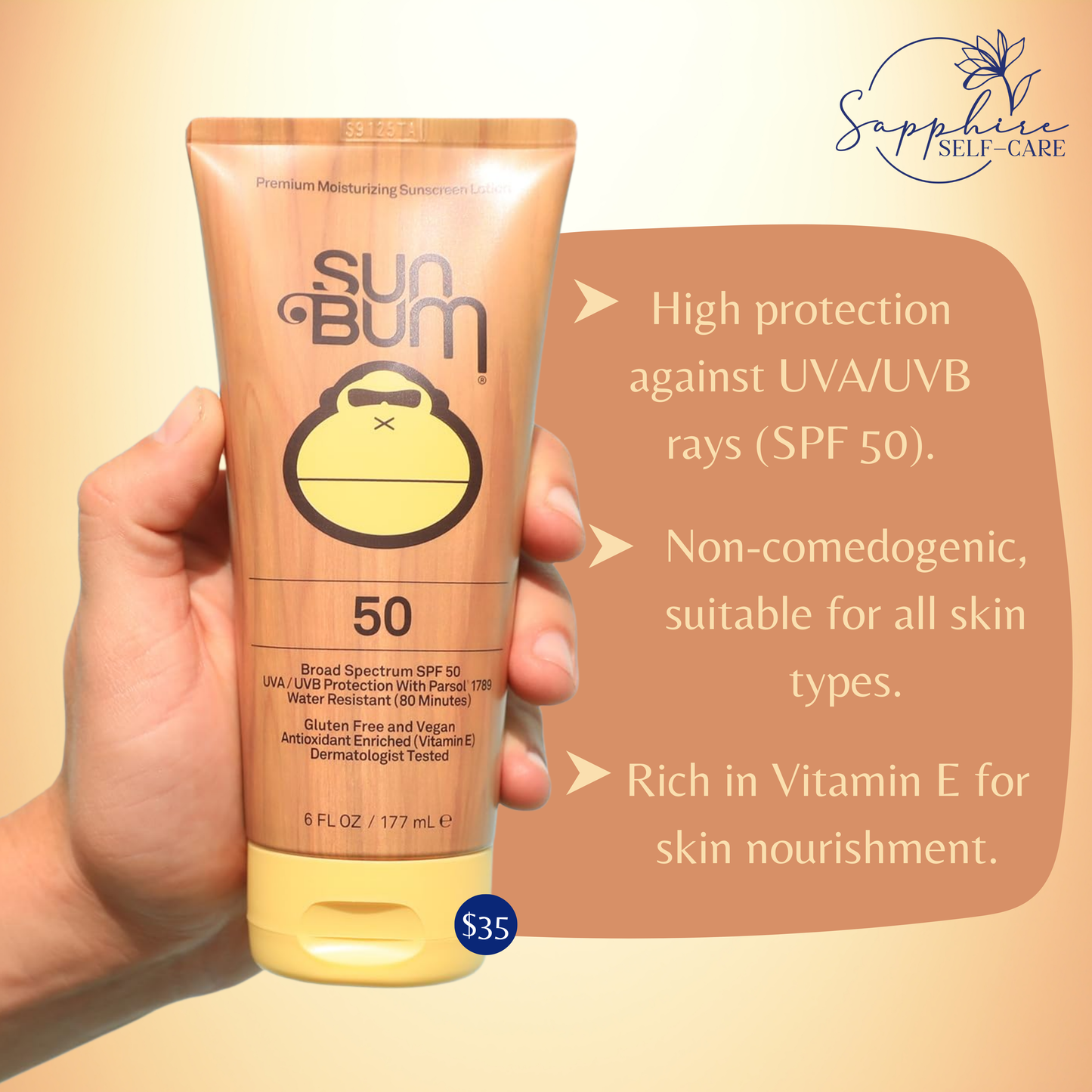 Sun Bum Original Sunscreen Lotion - SPF 50 - 6 fl oz