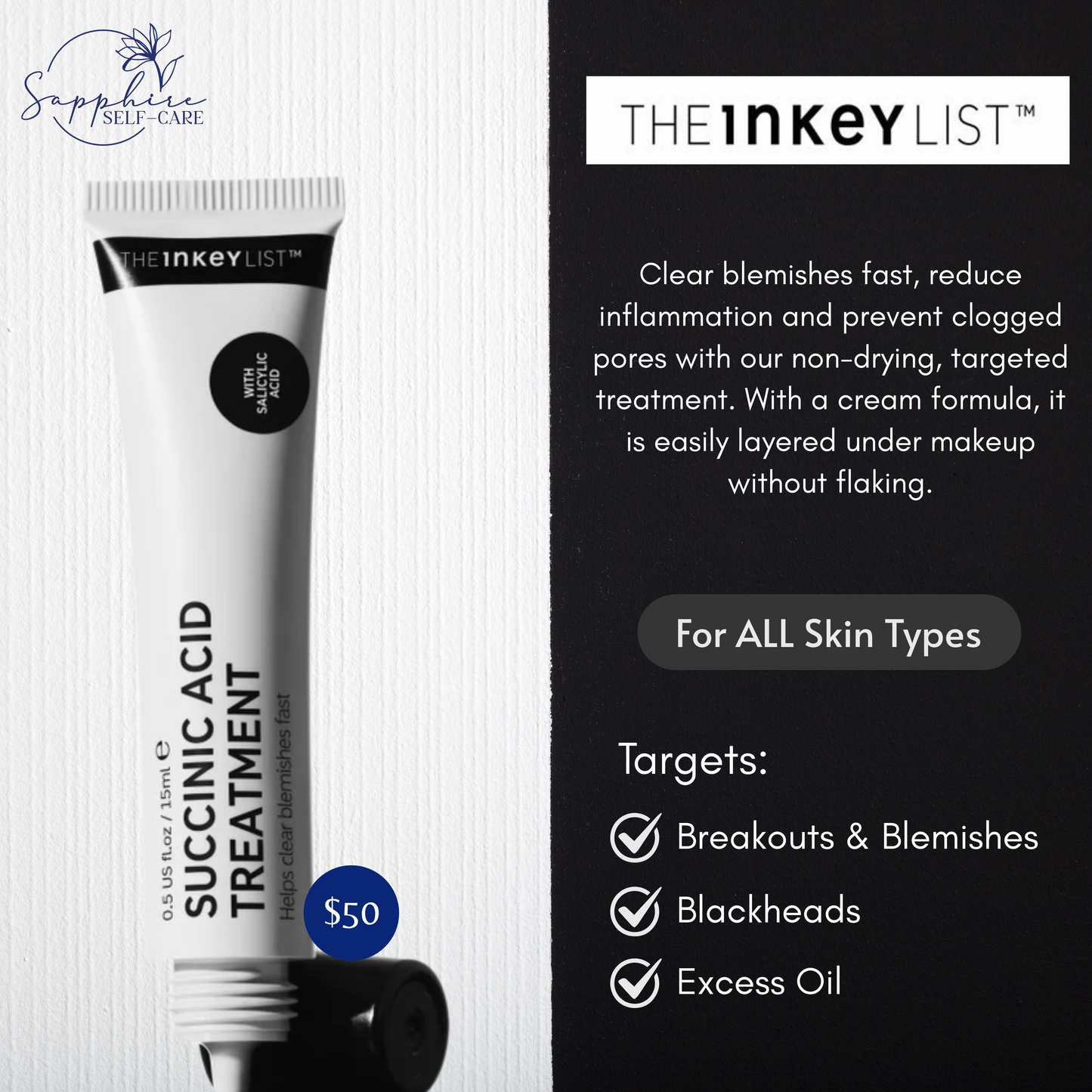 The INKEY List Succinic Acid Acne Treatment 0.5oz