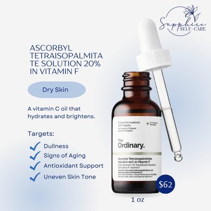 The Ordinary Ascorbyl Tetraisopalmitate Solution 20% in Vitamin F 1 fl. oz