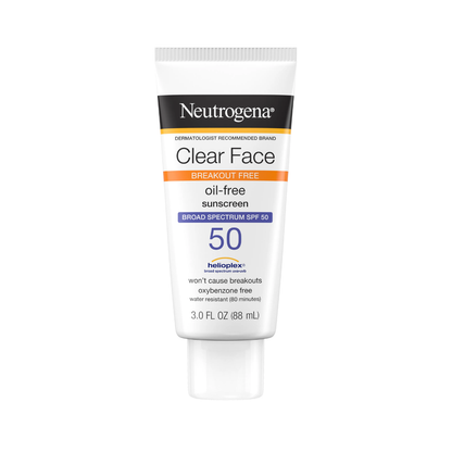 Neutrogena Clear Face Breakout Free Oil-Free SPF 50 3 oz