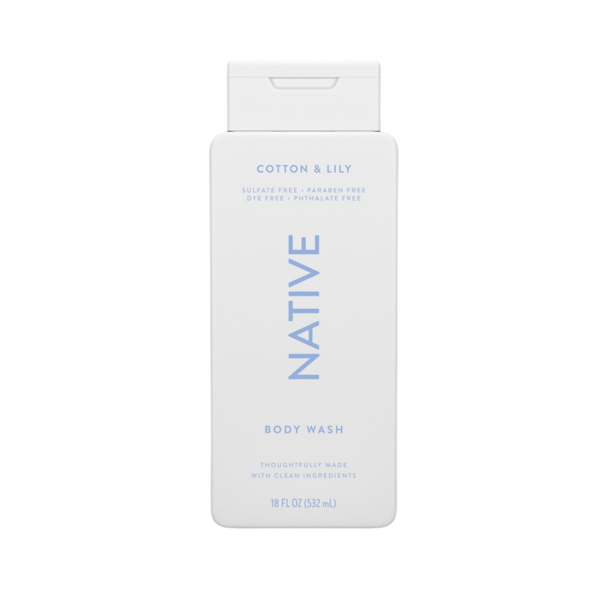 Native Body Wash - Cotton & Lily - Sulfate Free - 18 fl oz