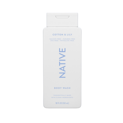 Native Body Wash - Cotton & Lily - Sulfate Free - 18 fl oz