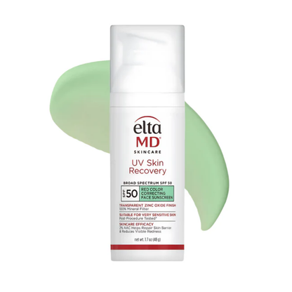 EltaMD UV Skin Recovery Green Tint All Mineral Face Sunscreen SPF 50 1.7 fl oz