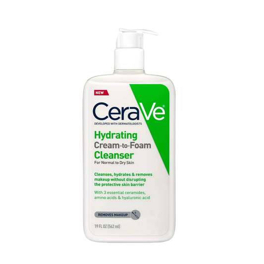 CeraVe Hydrating Cream To Foam Cleanser, Face Wash for Dry Skin - 19oz
