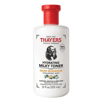 Thayers Natural Remedies Milky Hydrating Face Toner with Snow Mushroom and Hyaluronic Acid 12 FL OZ