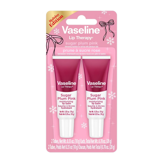 Vaseline Holiday Limited Edition Lip Balm - Sugar Plum - 2pk