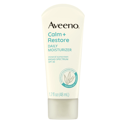 Aveeno Calm + Restore Daily Moisturizer Mineral Sunscreen SPF 30 1.7 FL OZ