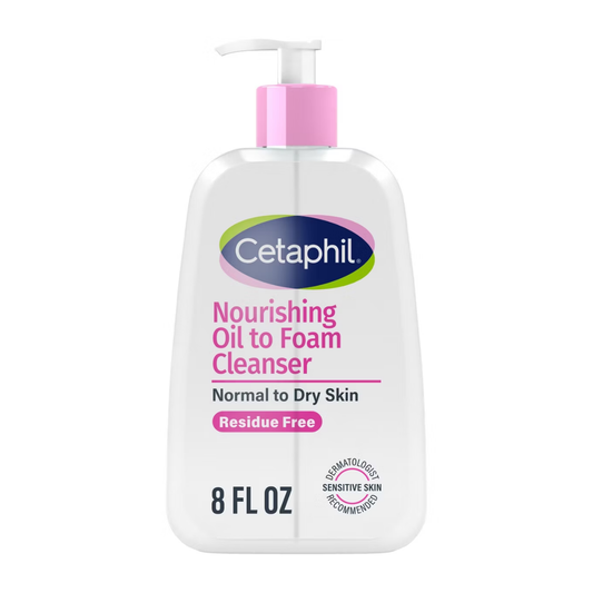 Cetaphil Nourishing Oil to Foam Cleanser Face Wash for Normal to Dry Skin - 8 fl oz