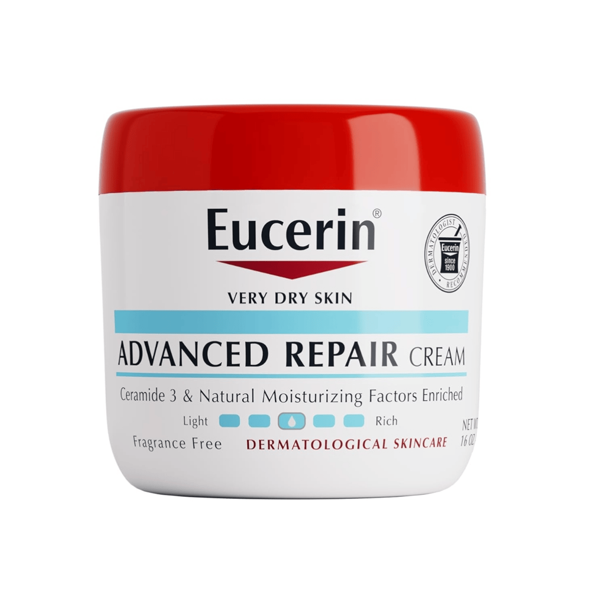 Eucerin Advanced Repair Fragrance Free Body Cream for Dry Skin Unscented 16 FL OZ