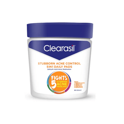 Clearasil Stubborn Acne Control 5in1 Daily Pads - 90ct