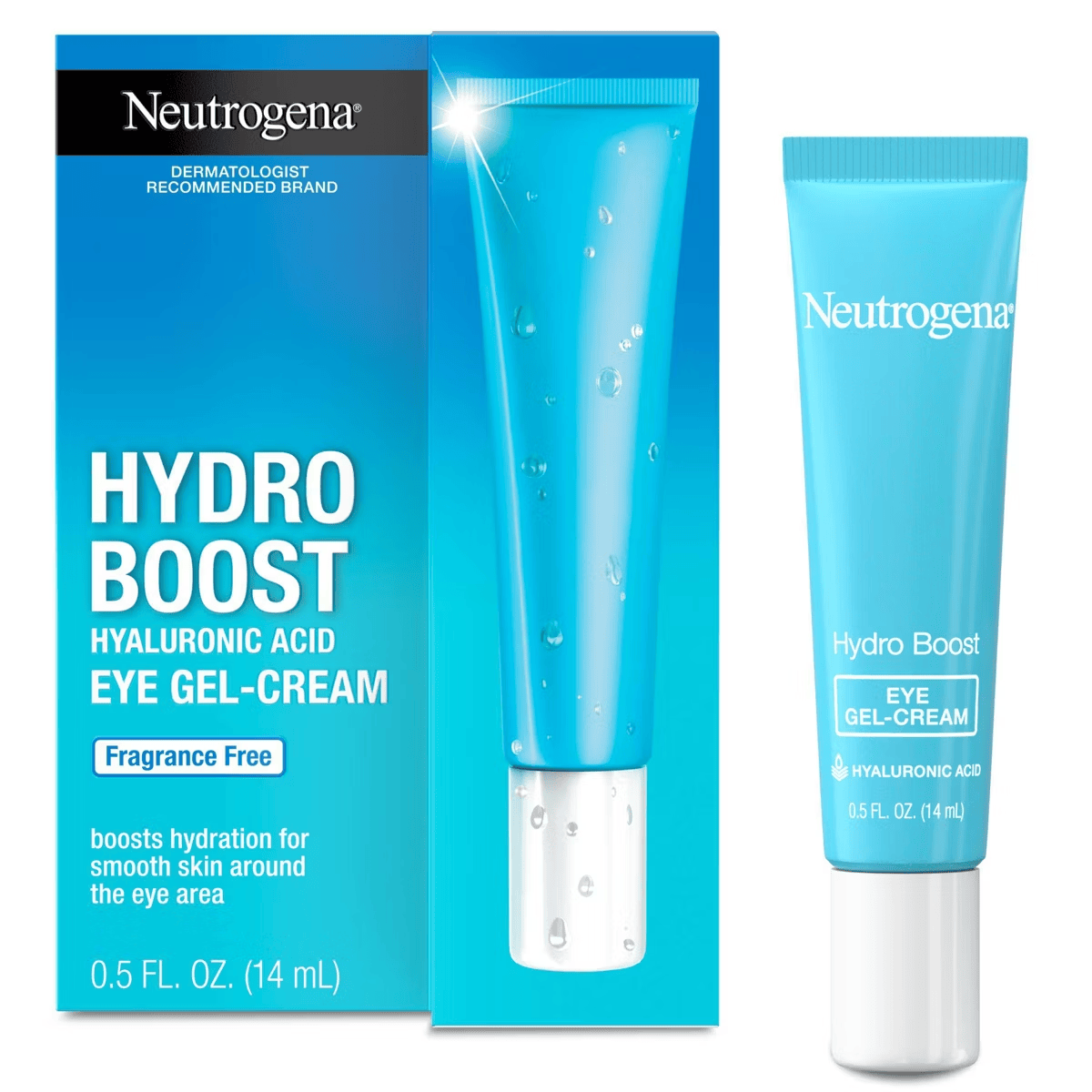Neutrogena Hydro Boost Under Eye Gel Cream with Hyaluronic Acid Fragrance Free 0.5 FL OZ