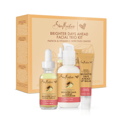 SheaMoisture Face Regimen Kit For Dull Skin Papaya & Vitamin C Brightens 4.7 FL OZ