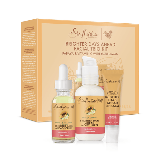 SheaMoisture Face Regimen Kit For Dull Skin Papaya & Vitamin C Brightens 4.7 FL OZ