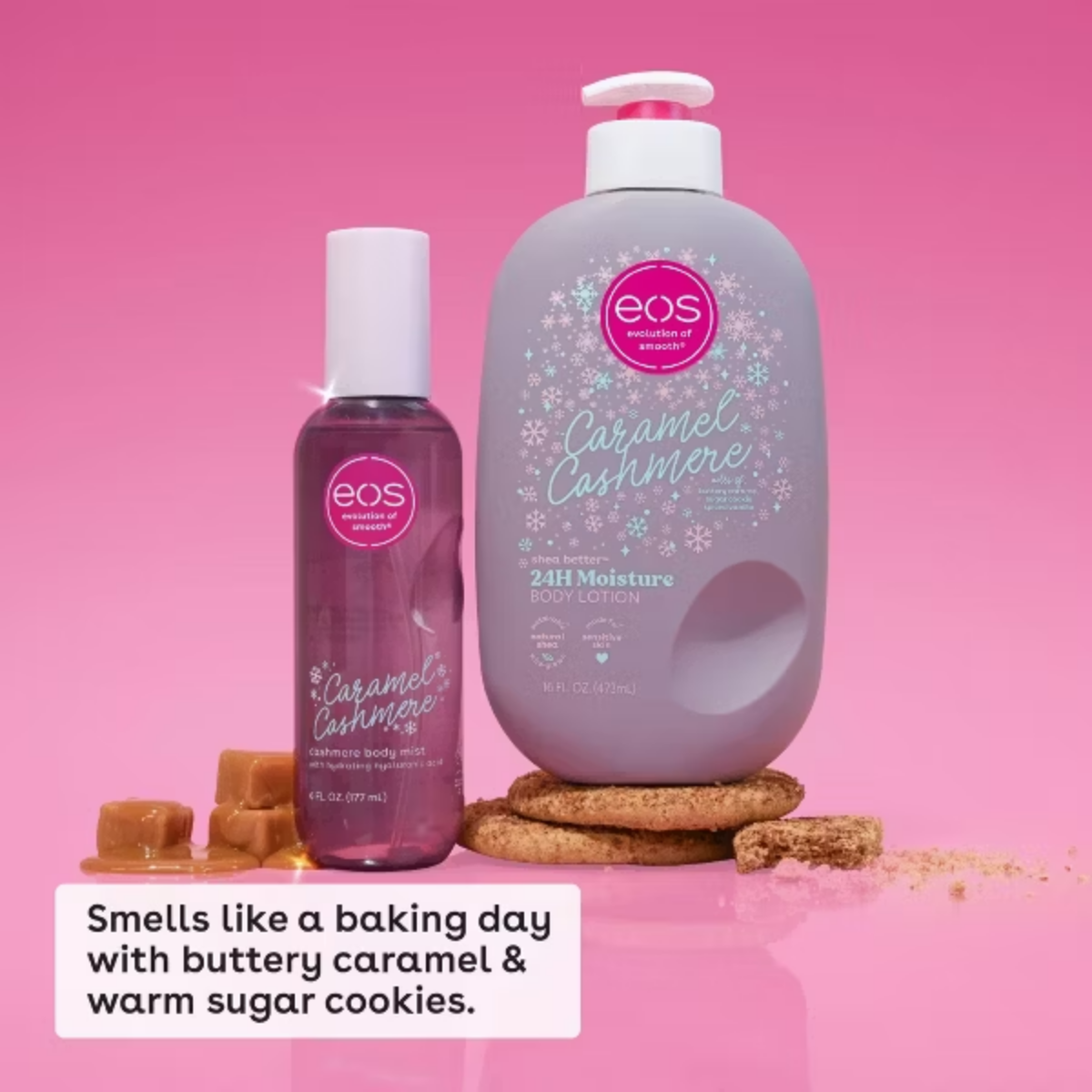 eos Holiday Body Lotion - Caramel Cashmere - 16 fl oz