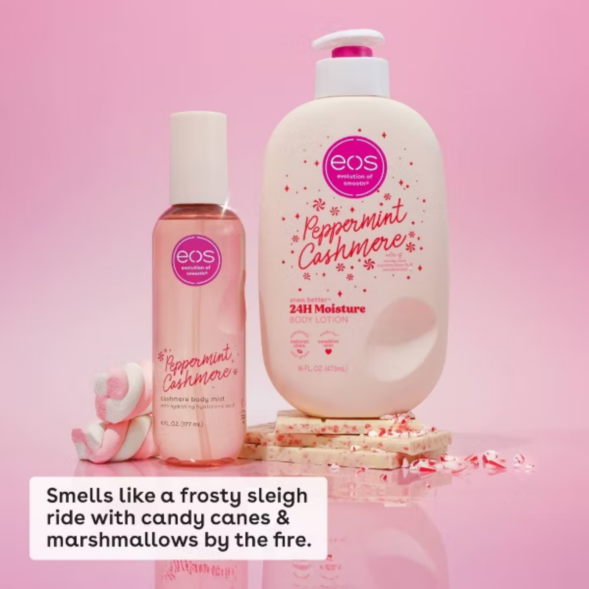 Eos Holiday Body Mist - Peppermint Cashmere - 6 fl oz