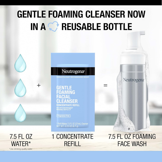Neutrogena Gentle Foaming Facial Cleanser Starter Kit - Fragrance Free - 8oz