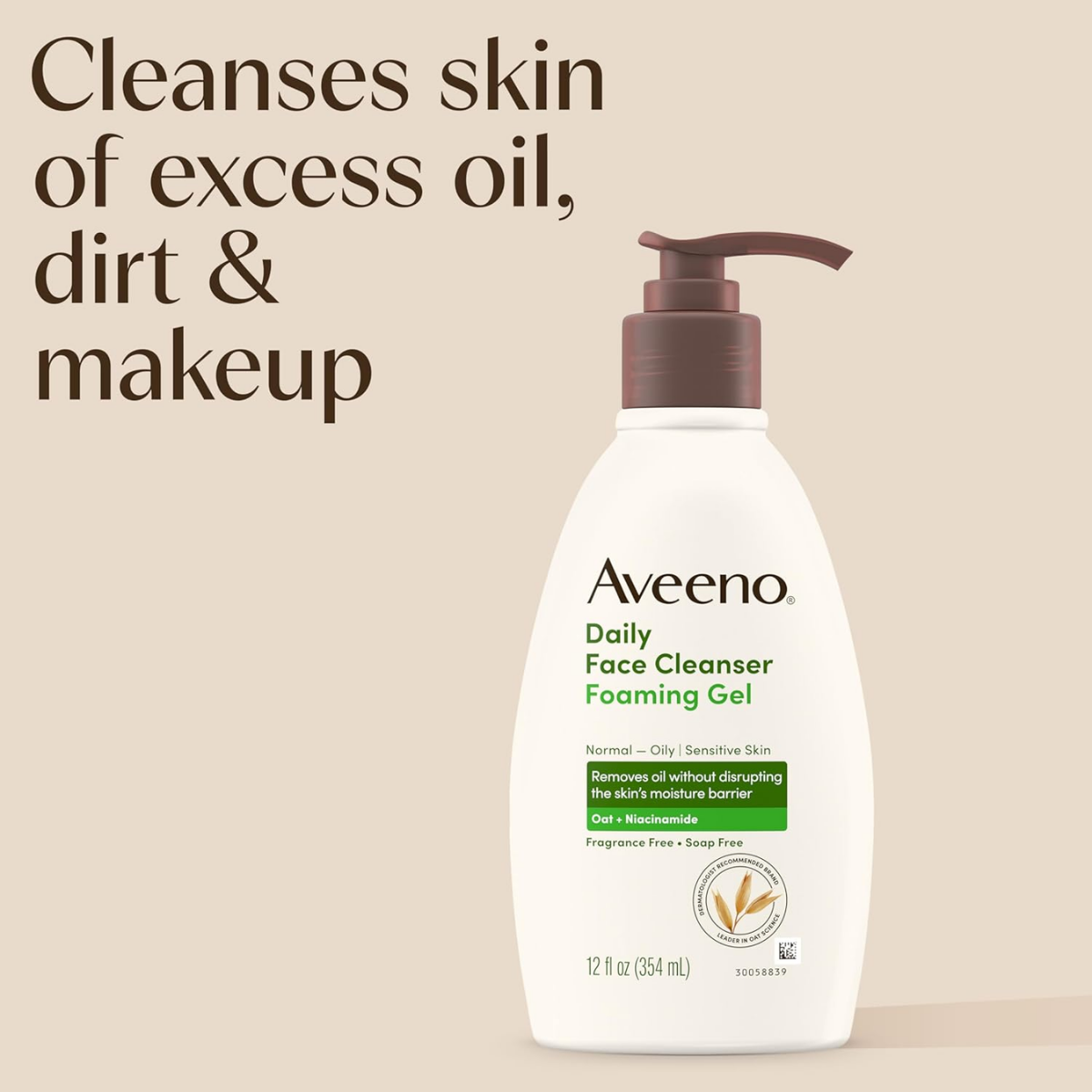 Aveeno Daily Face Cleanser Foaming Gel - 12 fl oz