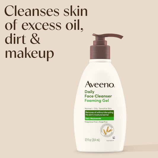 Aveeno Daily Face Cleanser Foaming Gel - 12 fl oz