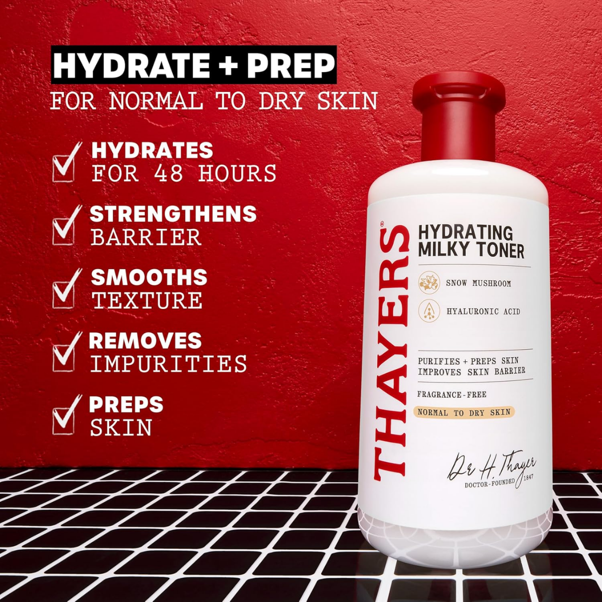 Thayers Natural Remedies Milky Hydrating Face Toner with Snow Mushroom and Hyaluronic Acid 12 FL OZ