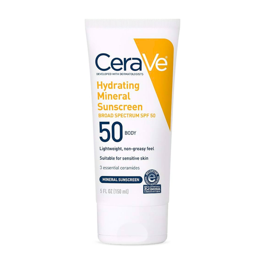 CeraVe Hydrating 100% Mineral Sunscreen for Body - SPF 50 - 5 fl oz