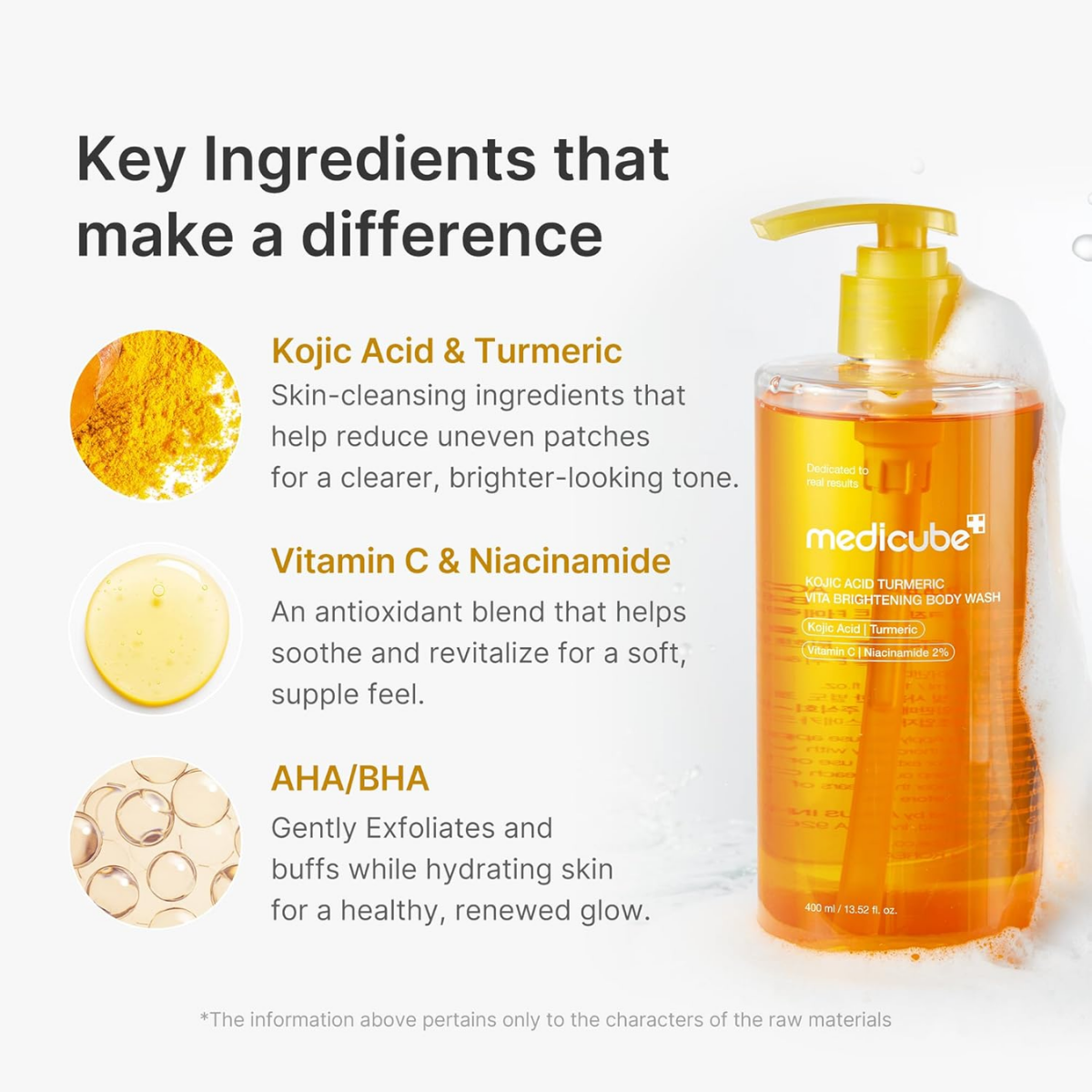 Medicube Kojic Acid Turmeric Vita Brightening Body Wash - 13.52 fl oz