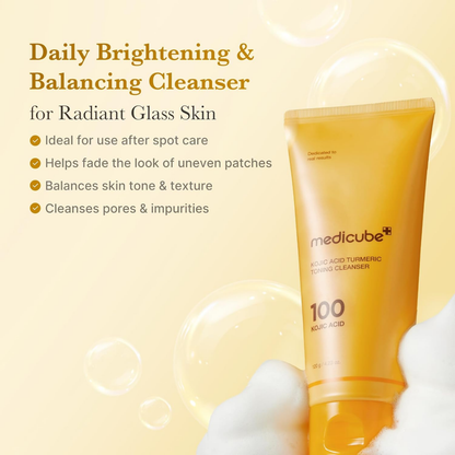 Medicube Kojic Acid Tumeric Toning Cleanser - 4.23 fl oz