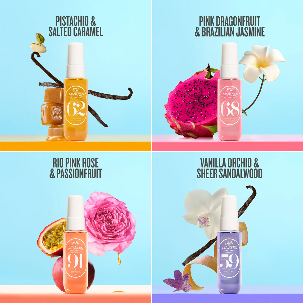 Sol De Janeiro Cheirosa Perfume Mist Best Seller- 4ct