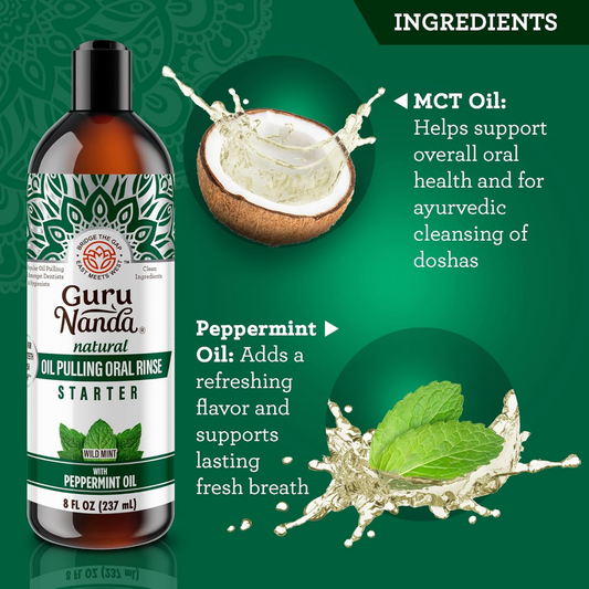 Guru Nanda Oil Pulling Rinse - Wild Mint 8 fl oz