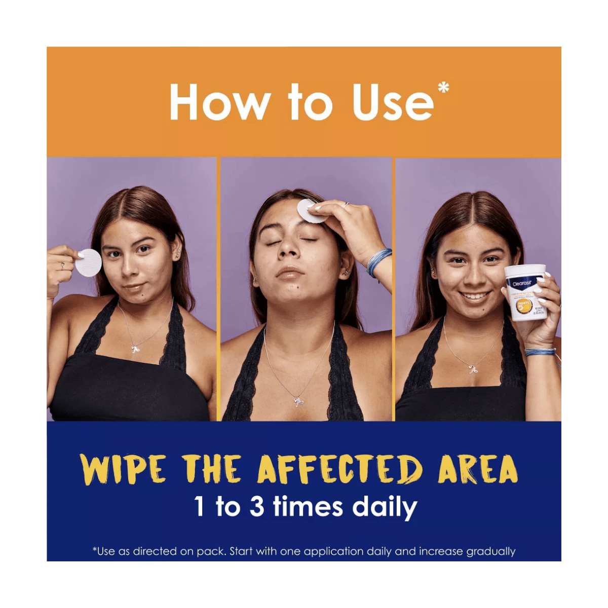 Clearasil Stubborn Acne Control 5in1 Daily Pads - 90ct