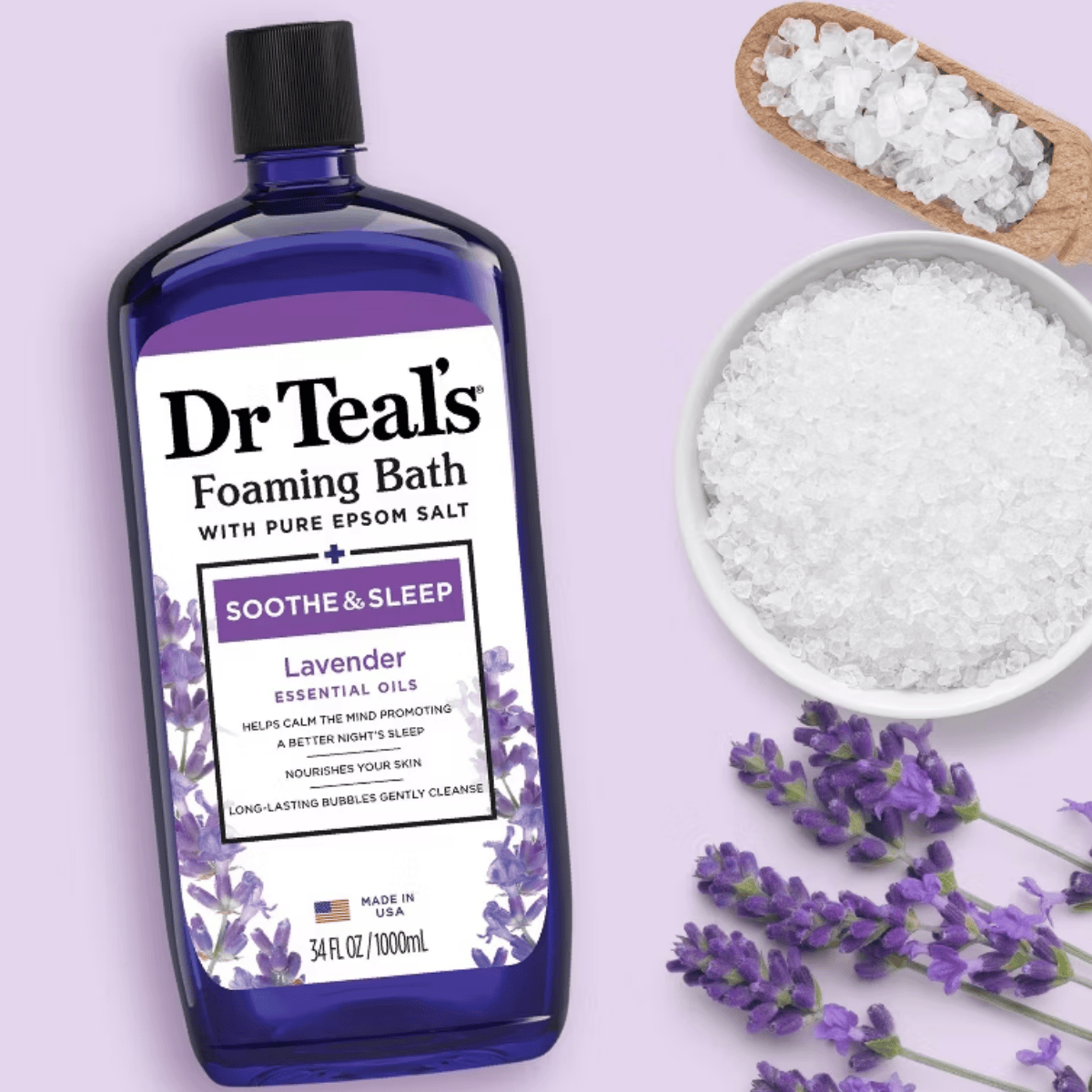 Dr Teal's Soothe & Sleep Lavender Foaming Bubble Bath - 34 FL OZ