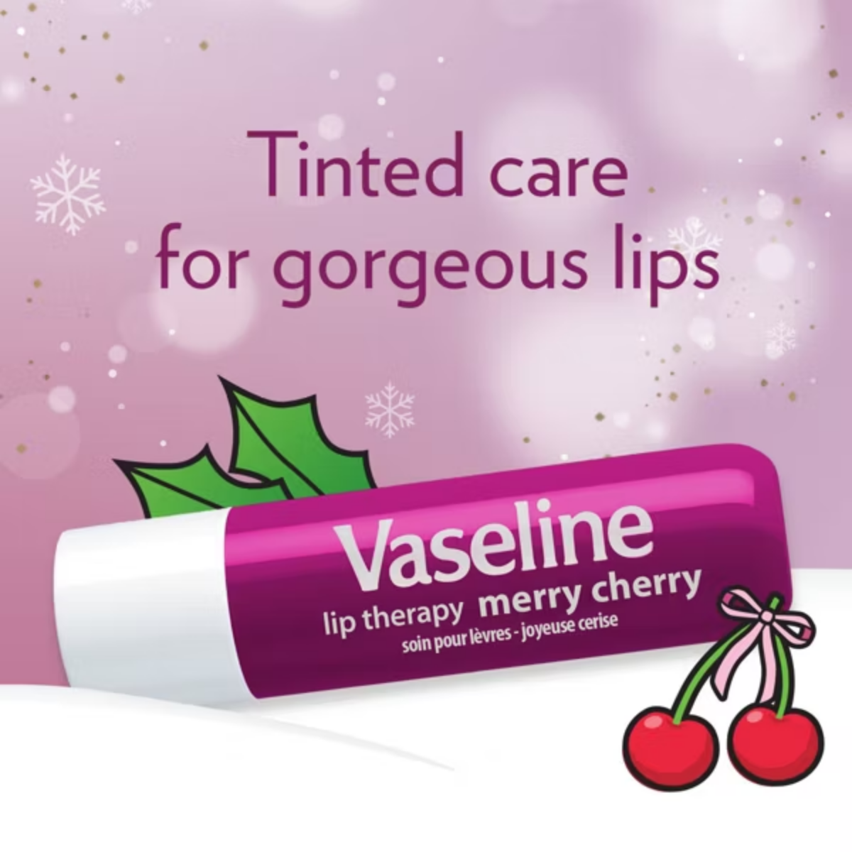Vaseline Holiday Limited Edition Lip Therapy Stick - Merry Cherry - 2pk