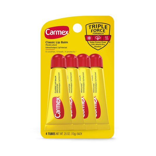 Carmex Classic Lip Balm Medicated Tube - 4pk/1.4oz
