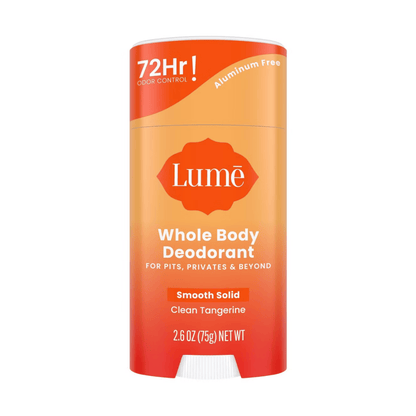 Lume Whole Body Deodorant Smooth Solid Stick Clean Tangerine 2.6 oz