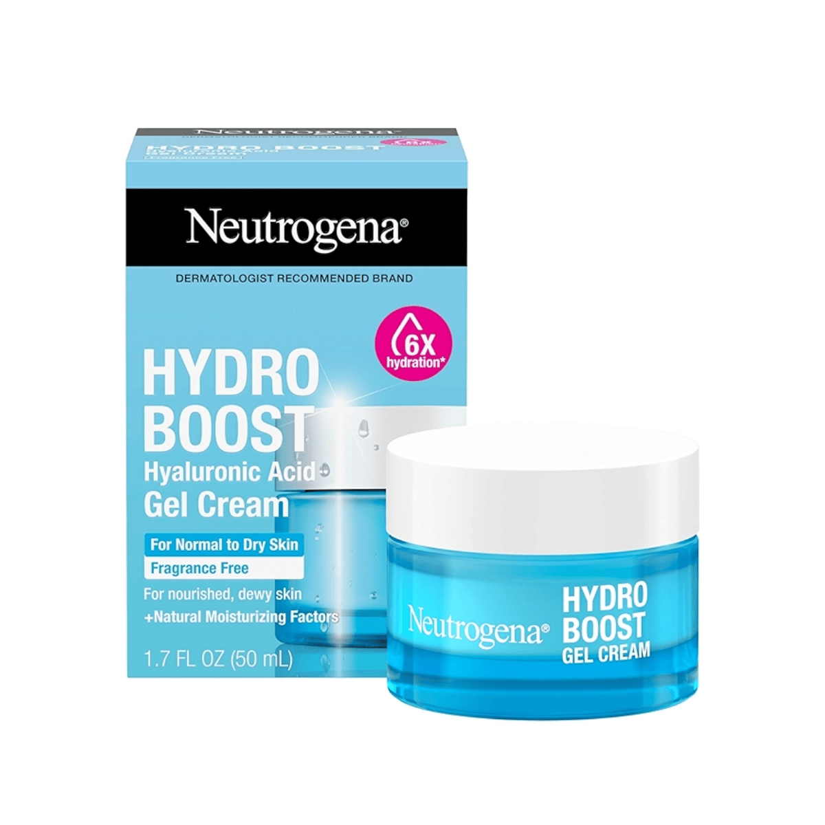 Neutrogena Hydro Boost Water Face Gel Cream for Dry Skin - Fragrance Free - 1.7 FL OZ