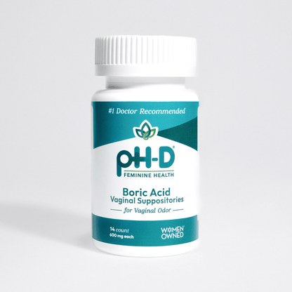 PH-D Feminine Health Boric Acid Vaginal Suppositories- 24 count