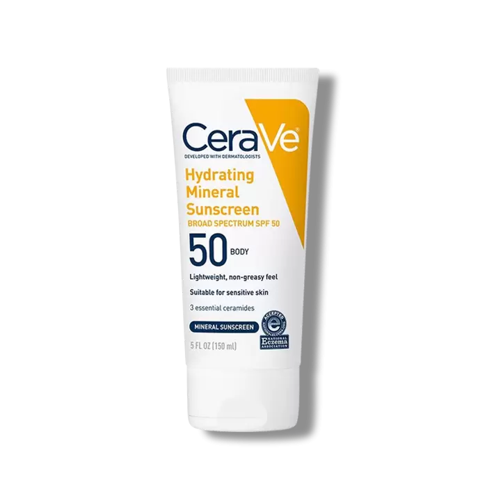 CeraVe Hydrating 100% Mineral Sunscreen for Body - SPF 50 - 5 fl oz