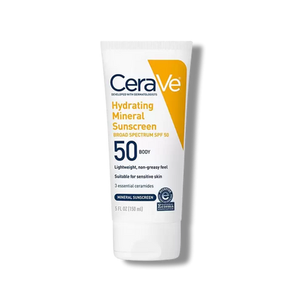 CeraVe Hydrating 100% Mineral Sunscreen for Body - SPF 50 - 5 fl oz