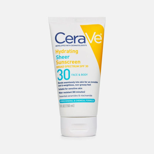 CeraVe Hydrating Sheer Sunscreen Lotion for Face and Body - SPF 30 - 5 fl.oz